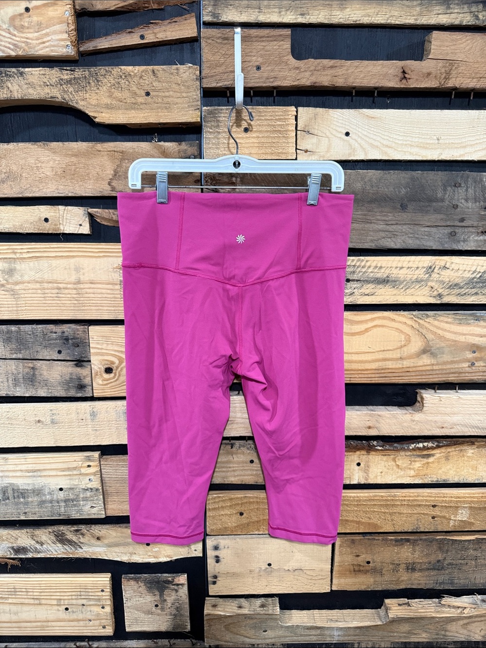 Athleta Elation High Rise Crop Pink Leggings Size Large Tall